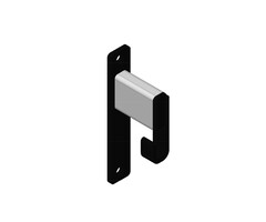 Pro-line Wandgarderobe 1 hanger (grijs, zwart)