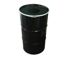 The BinBin Afvalbak met inwerpopening 120 liter zwart