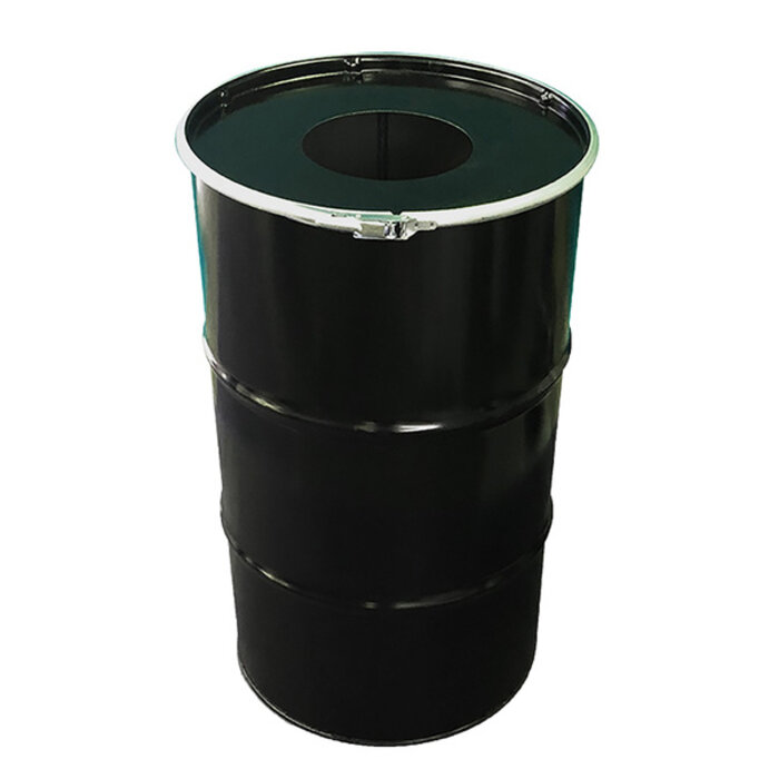 The BinBin Afvalbak met inwerpopening 120 liter zwart