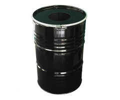 The BinBin Afvalbak met inwerpopening 200 liter zwart