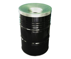 The BinBin Afvalbak met vlamvertragend deksel 200 liter zwart