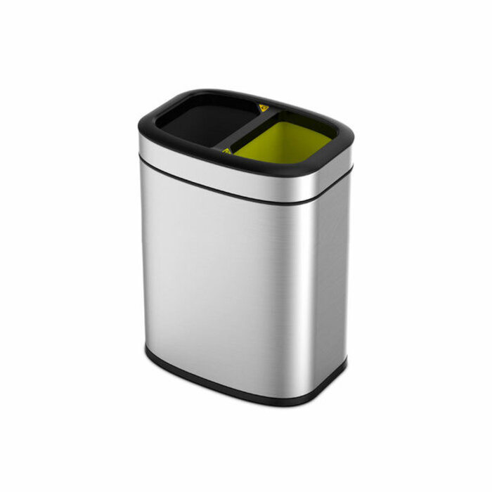 EKO OLI-Cube Open Top Bin 10+10 liter mat RVS