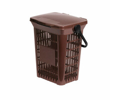 Umimax geventileerd met zakhouder 10 liter bruin