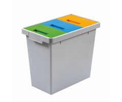 Polymax afvalscheidingsbak 40 liter (grijs, groen, geel, blauw)