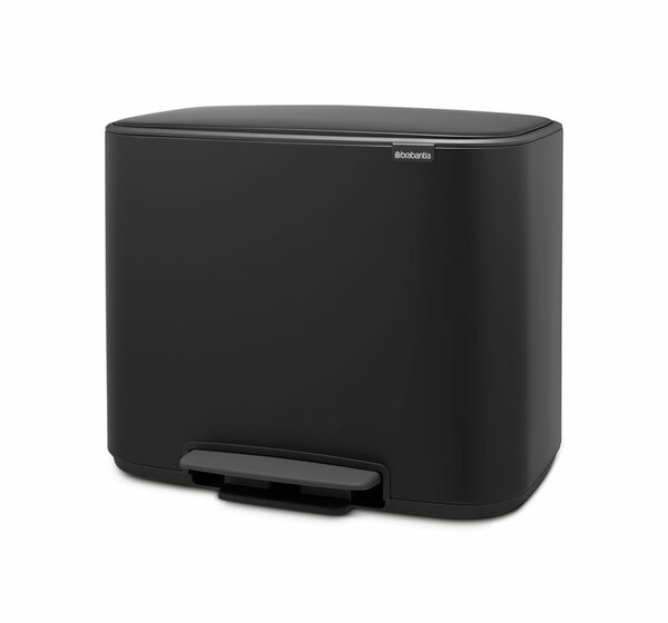 Brabantia Bo Pedaalemmer 3x11 liter mat zwart
