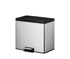 EKO Essential 2 Recycler pedaalemmer 15+15 liter mat RVS