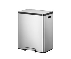 EKO EcoCasa 2 recycling pedaalemmer 36+24 liter mat RVS