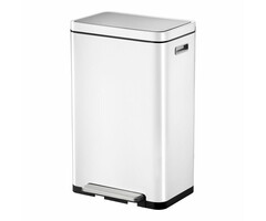 EKO X-Cube pedaalemmer 30 liter (wit, mat RVS)