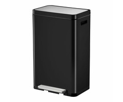 EKO X-Cube pedaalemmer 30 liter (zwart glanzend, mat RVS)