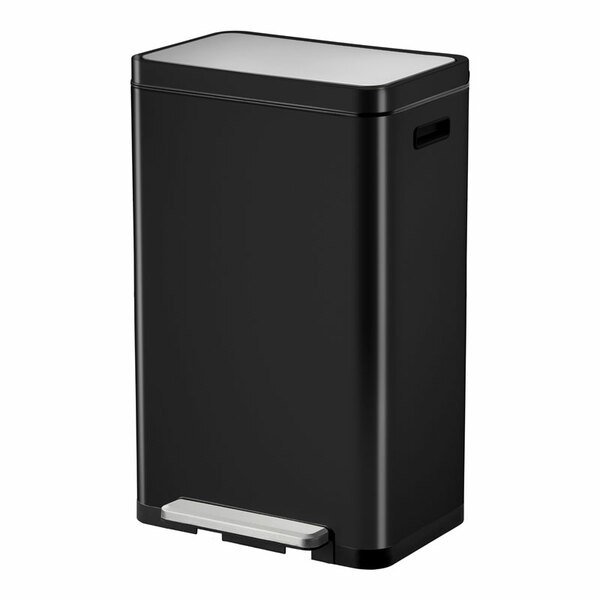 EKO X-Cube pedaalemmer 30 liter (zwart glanzend, mat RVS)