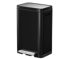 EKO X-Cube recycling pedaalemmer 20+20 liter (zwart glanzend, mat RVS)