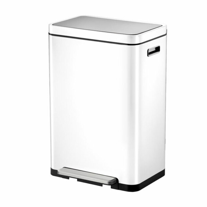 EKO X-Cube pedaalemmer 45 liter (wit, mat RVS)