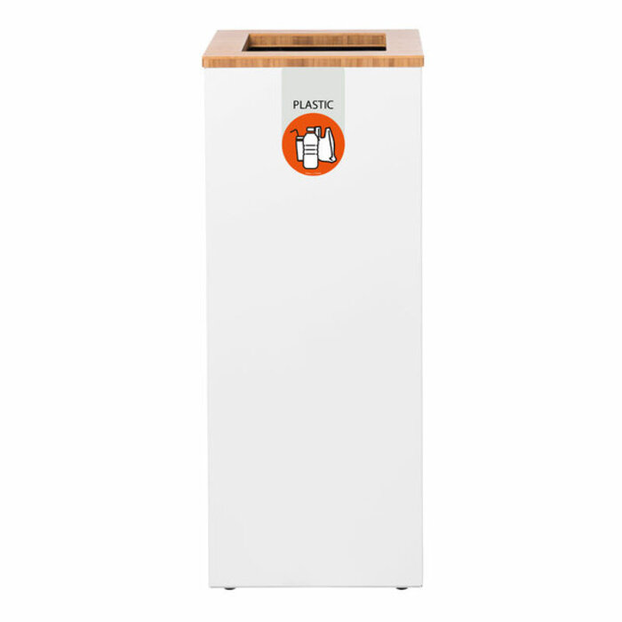 Paxa Medium 34 liter "Plastic" (wit, bamboe, oranje)