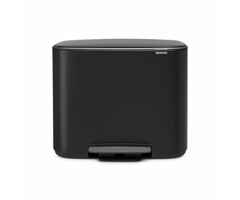 Brabantia Bo Pedaalemmer 11+23 liter mat zwart
