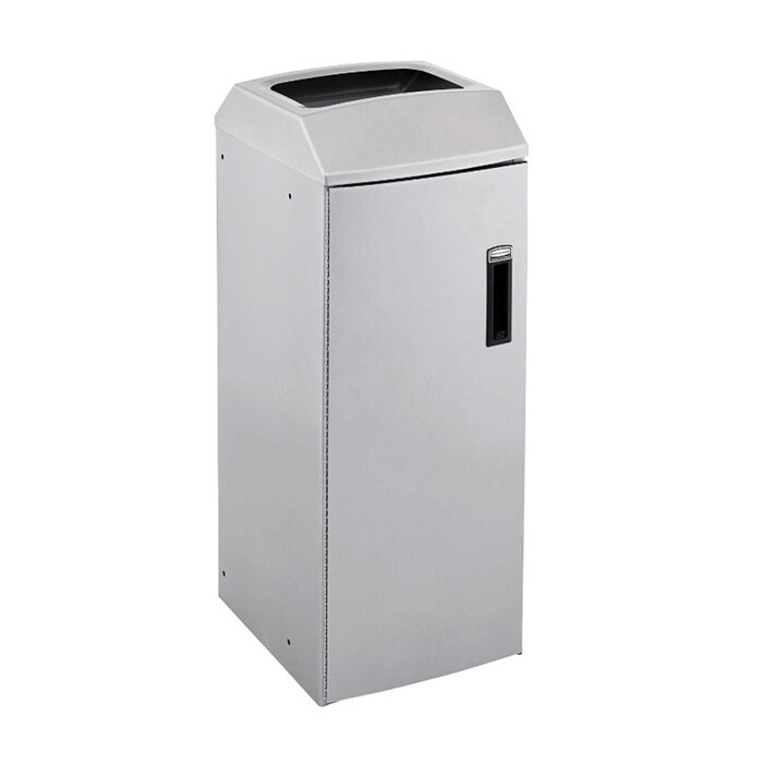 Rubbermaid Recycling station-1 Waste 80 liter mat RVS
