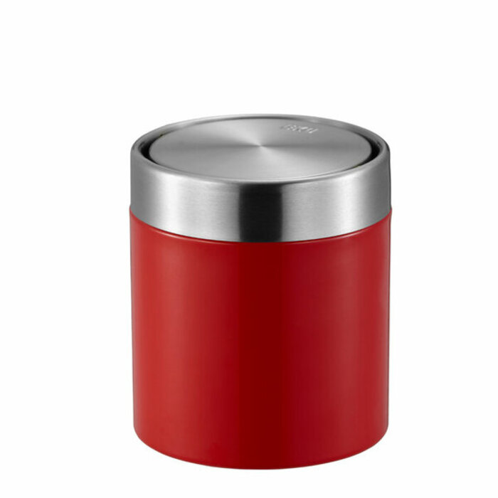 EKO Fandy Tafelafvalbak 1,5 liter (rood, mat RVS)