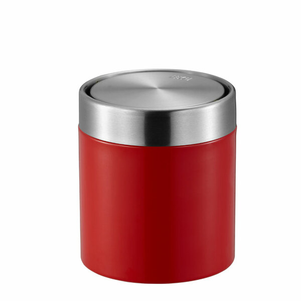 EKO Fandy Tafelafvalbak 1,5 liter (rood, mat RVS)