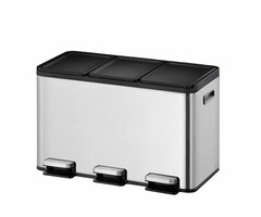 EKO Essential splitted Recycler pedaalemmer 3x10 liter mat RVS