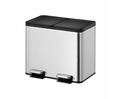 EKO Essential splitted Recycler pedaalemmer 15+15 liter mat RVS
