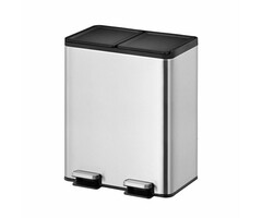 EKO Essential splitted Recycler pedaalemmer 20+20 liter mat RVS