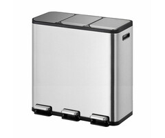 EKO EcoCasa 1 pedaalemmer 15+15+15 liter mat RVS