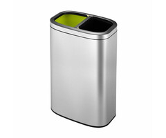 EKO OLI-Cube Open Top Recycler Bin 20+20 liter mat RVS