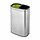 OLI-Cube Open Top Recycler Bin 20+20 liter mat RVS