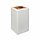 Circulaire Afvalbak Plastic 65 liter (wit, oranje)