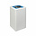 Circulaire Afvalbak BrickBin Paper 65 liter (wit, blauw)