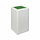 Circulaire Afvalbak met klepdeksel 65 liter (wit, groen)