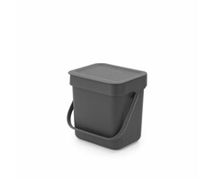 Brabantia Afvalemmer Sort & Go 3 liter grijs