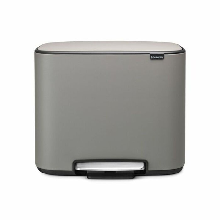 Brabantia Bo Pedaalemmer 11+23 liter Mineral Concrete Grey