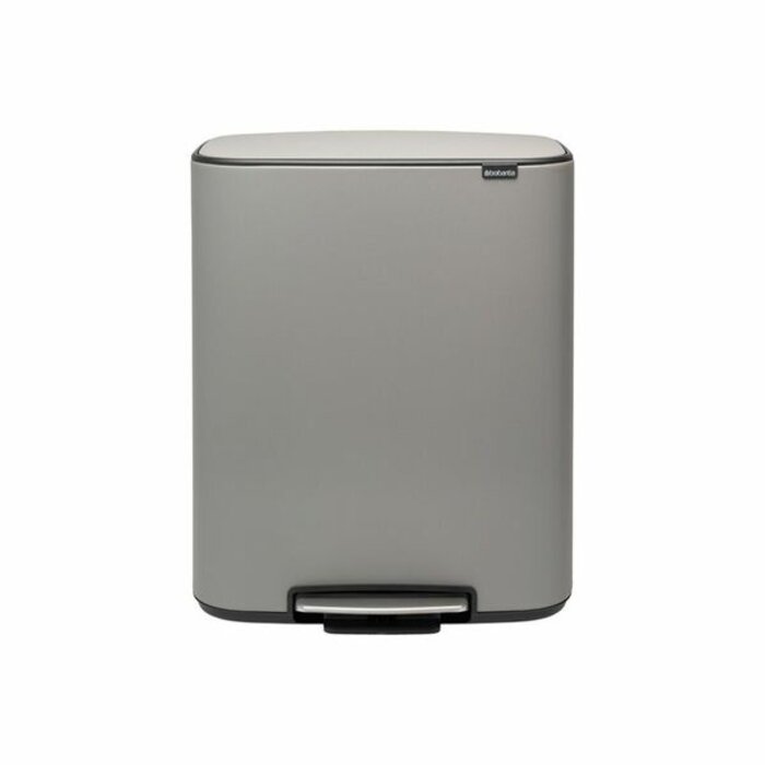 Brabantia Bo Pedaalemmer 2x30 liter Mineral Concrete Grey