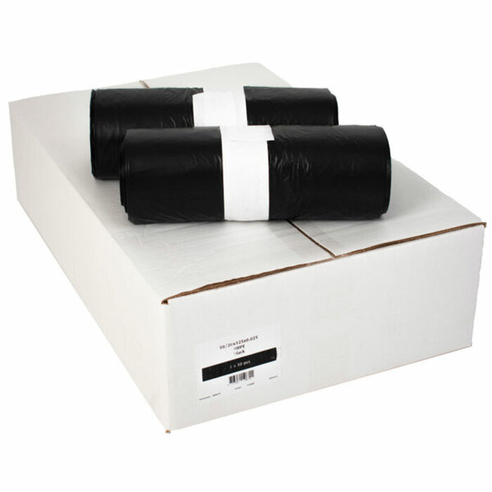A-Select Containerzakken 50/20x125x0.025 zwart