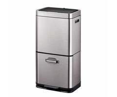 EKO Himalaya Recycler Sensor Bin 35+25 liter (grijs, mat RVS)