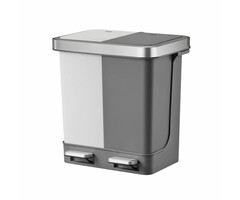EKO Hana Duo Recycling pedaalemmer 10+10 liter (wit, grijs)