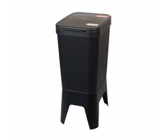 Bonton Circubin 20+20 liter met deksel zwart