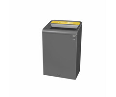Rubbermaid Configure Recyclingstation Papier BE FR 125 liter (antraciet, geel)