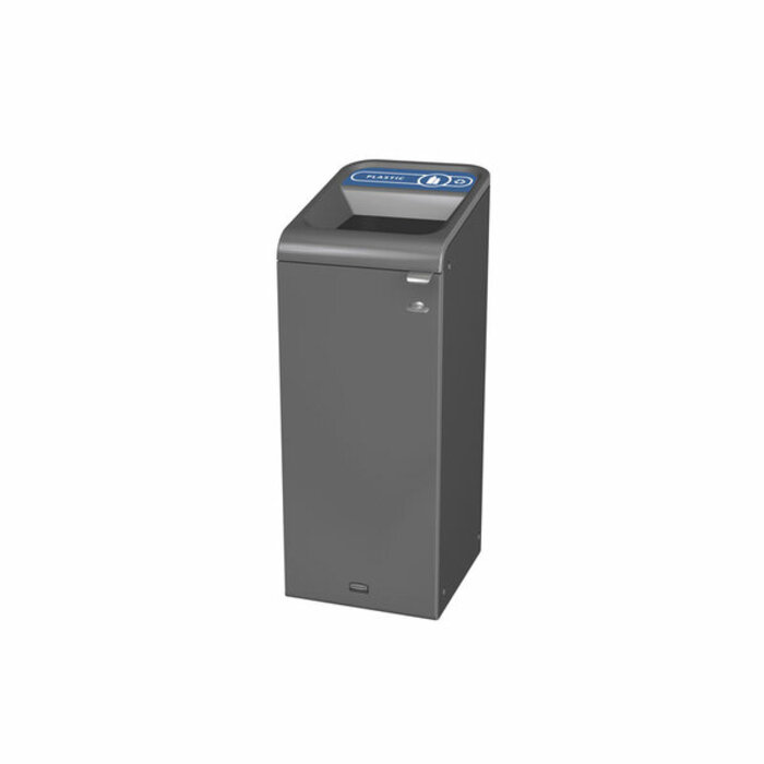 Rubbermaid Configure Recyclingstation Plastic BE NL 57 liter (antraciet, blauw)