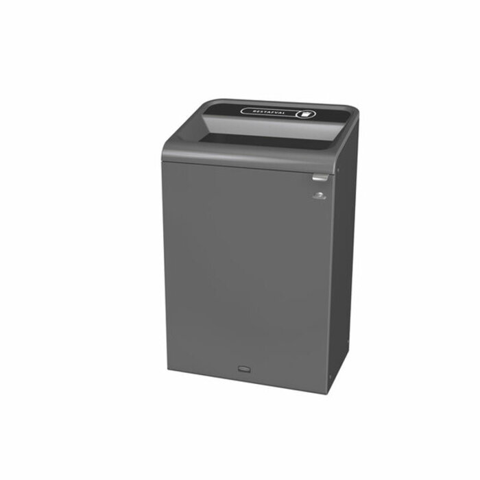 Rubbermaid Configure Recyclingstation Rest BE NL 125 liter (antraciet, zwart)