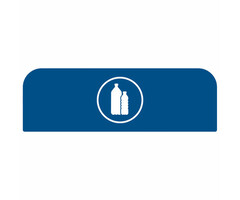 Rubbermaid Configure Recyclingstation Paneel Plastic BE 87 liter blauw