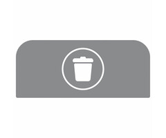 Rubbermaid Configure Recyclingstation Paneel Rest FR 57 liter grijs
