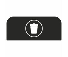 Rubbermaid Configure Recyclingstation Paneel Rest 57 liter zwart