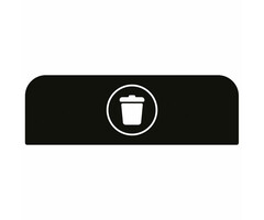 Rubbermaid Configure Recyclingstation Paneel Rest 87 liter zwart