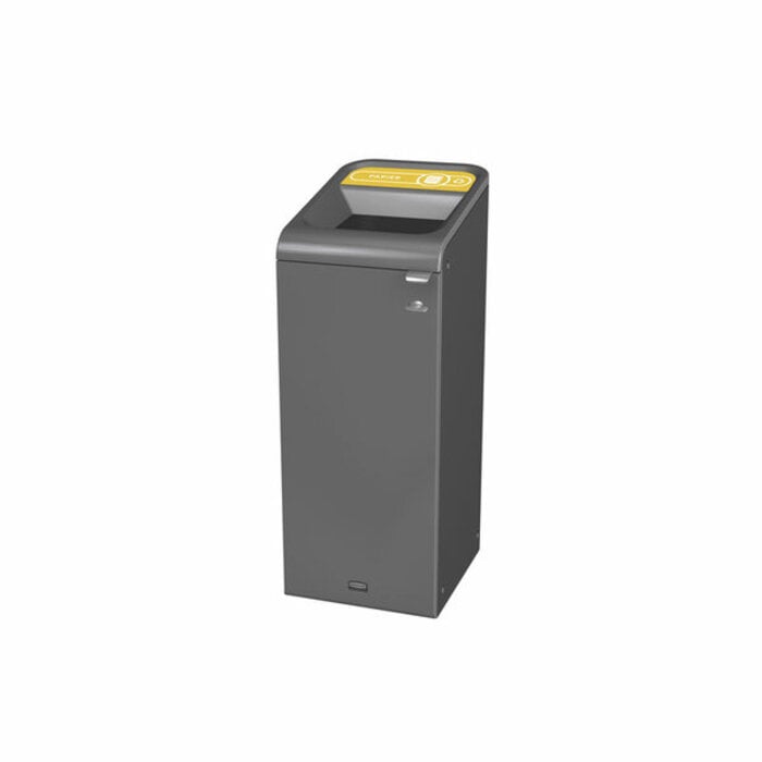 Rubbermaid Configure Recyclingstation Papier BE FR 57 liter (antraciet, geel)