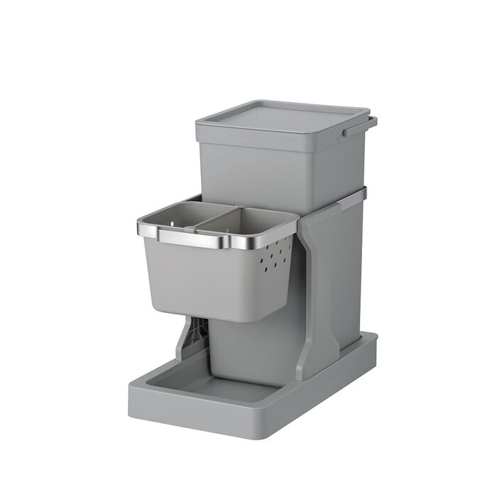 EKO Deco Inbouwafvalemmer 20+4 liter grijs