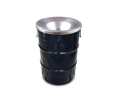 The BinBin Afvalbak met vlamvertragend deksel 60 liter zwart