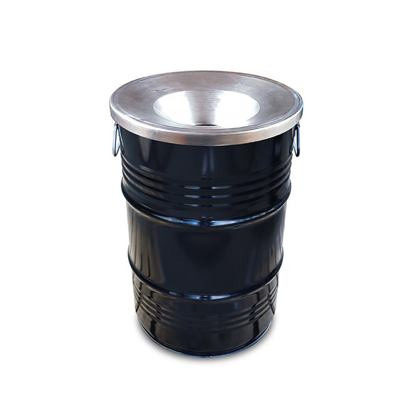 The BinBin Afvalbak met vlamvertragend deksel 60 liter zwart