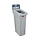 Slim Jim Recyclingstation Fles/Blik Inwerpopening (grijs, grijs)