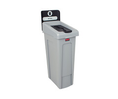 Rubbermaid Slim Jim Recyclingstation Rest Gesloten Deksel (grijs, zwart)